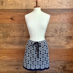 Sophie Max Black & Cream Embroidered Skirt